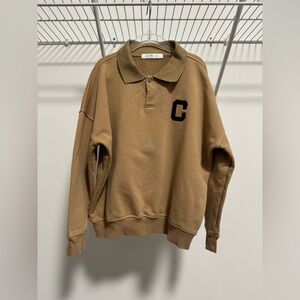 Coco Blanc Kids Tan Polo Sweatshirt Size 10